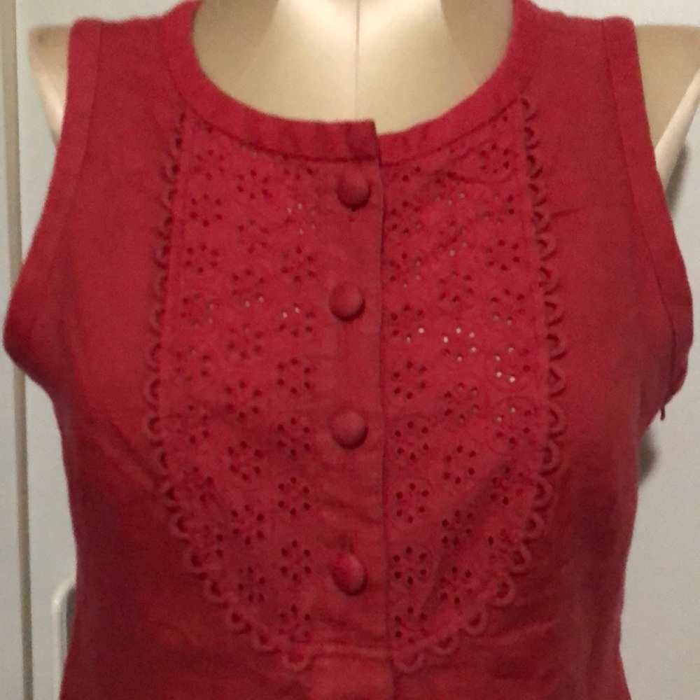 Banana Republic 6P Dark salmon color linen dress